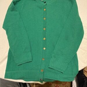 Green Button-Up Women's Sweater